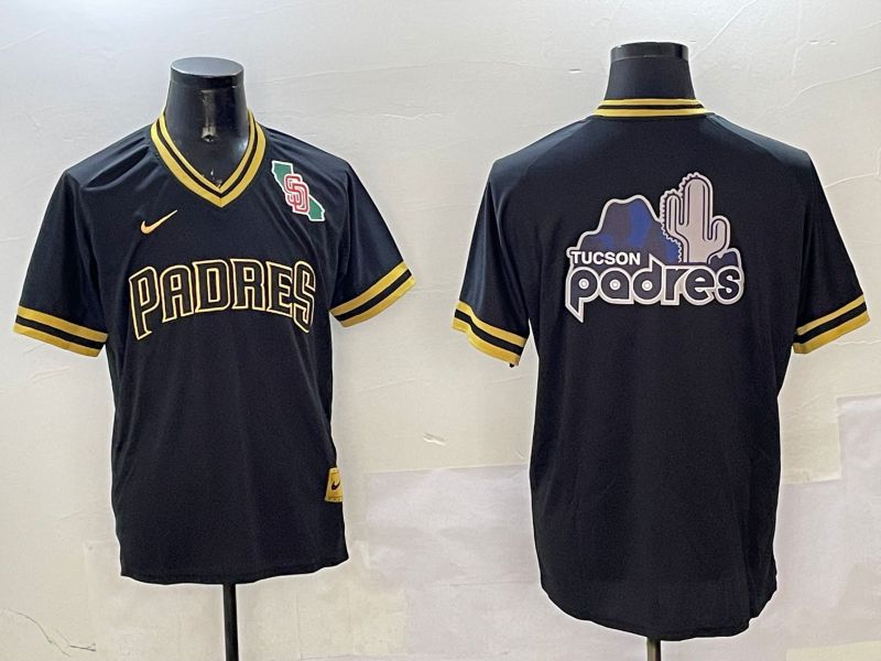 Men San Diego Padres Blank Black Gold Game 2025 Nike MLB Jersey style 10->san diego padres->MLB Jersey